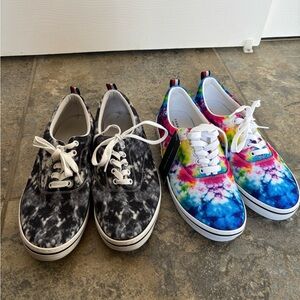 Tommy Hilfiger Black and Tie-Dye Mens Sneakers